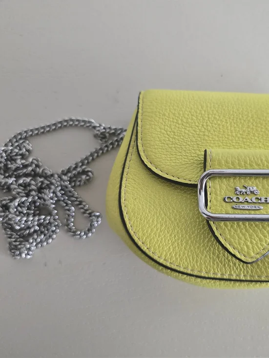 Coach Morgan Card Case on a Chain -  "Bright Yellow" or "Citrine" - Picture 11 of 11